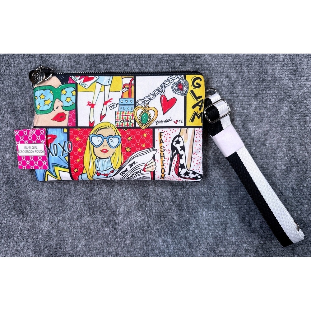 Brighton Glam Girl Crossbody Pouch Tom Clancy Pop Art Comic Strip Bag D30266 NEW